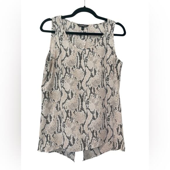 Express Snakeskin Print Tank M – Sleeveless Scoop Neck, EUC - Picture 2 of 7